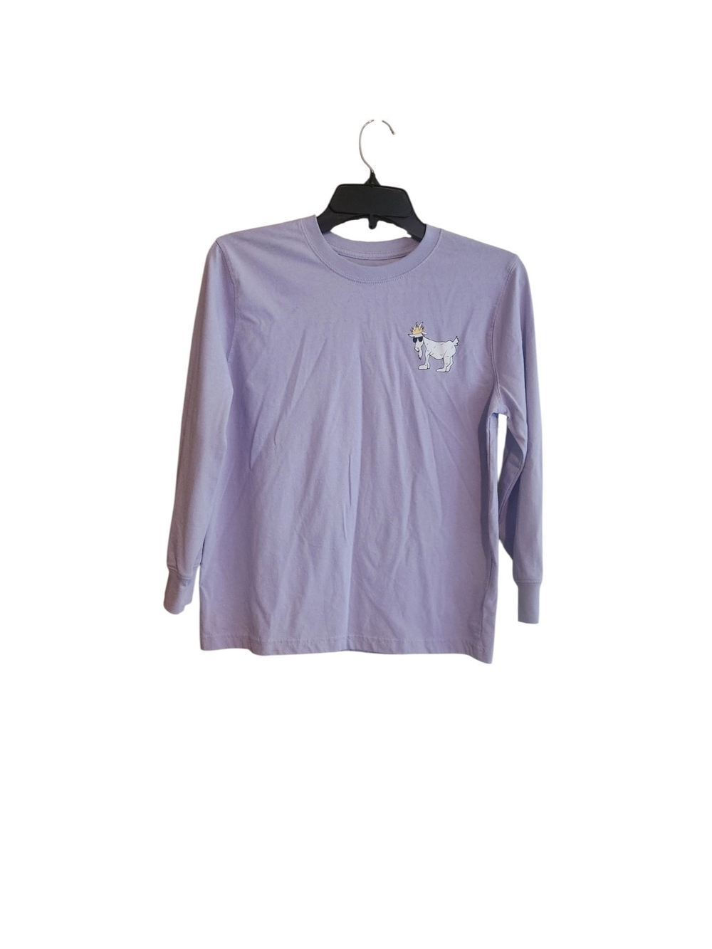 GOAT USA Kids Cotton Long Sleeve Tee in Purple Like New
